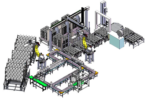 DTY裝箱碼垛運輸線 DTY裝箱碼垛運輸線